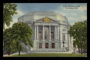 Severance Hall Cleveland, OH linen divided back unposted - Bild 1 von 2