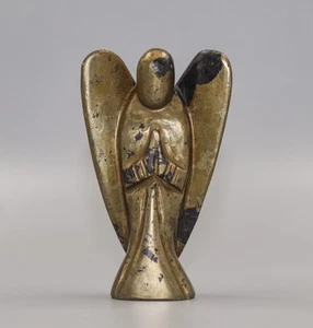 105 mm Pirita Chakra Curativo Espíritu Energía Reiki Poder Piedra Ángel Curvado a Mano - Imagen 1 de 6