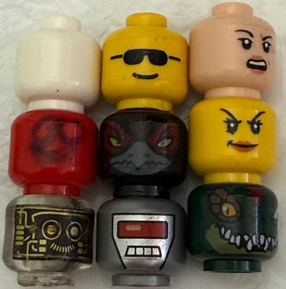 LEGO LEGO😊🌟 BULK LOT minifigure HEADS BOYS GIRLS CHILDREN ADULT TOYS/./..... - Image 1 of 1