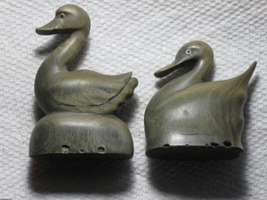 DUCKS SOAPSTONE FIGURINES SET OF TWO - Picture 1 of 5