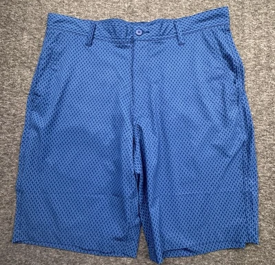 Shorts masculino Foot Joy 34 azul desempenho 10” golfe stretch flexível geométrico FJ - Imagem 1 de 4