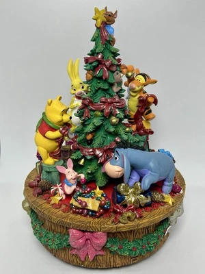 Caja de música navideña Winnie The Pooh and Friends Disney rara de colección ver video Foto 1 de 4
