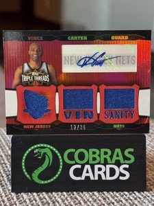 2006-07 Topps Triple Threads Relics Autografo Vince Carter TTRA-120 #12/36 - Foto 1 di 2