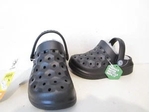 Joybees Toddler Varsity Lined Slip-on Clogs Charcoal Gray/Black Size C8 - Picture 1 of 5