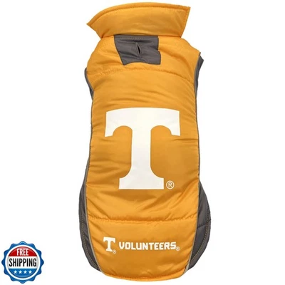 Pets First Collegiate Tennessee Volunteers Puffer Vest for Dogs and Cats. Siz - Image 1 of 4