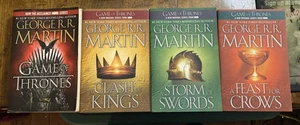 George Martin Paperback Books Complete Game Of Thrones Series Fantasy Lot of 4 - Picture 1 of 2