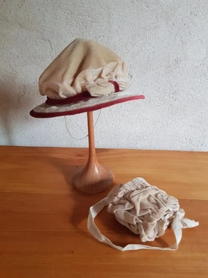 CHAPEAU et MANCHON POUPÉE ANCIENNE - Photo 1/4
