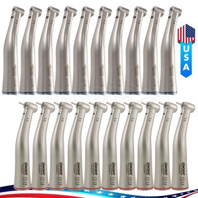 1-10 SANDENT Dental LED Fiber Optic Electric 1:5 1:1 Contra Angle Handpiece - Image 1 of 4