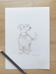 Original illustration drawing - Jack Russell Terrier - signed by Petra Brown - Picture 1 of 2