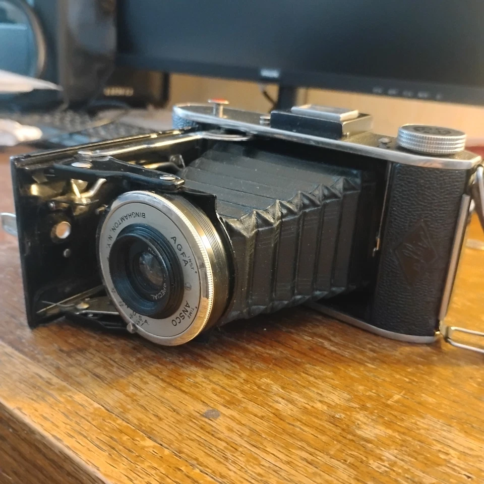 Cámara plegable especial AGFA ANSCO PB 20 de colección lista - ¡SIN PROBAR! Foto 1 de 4