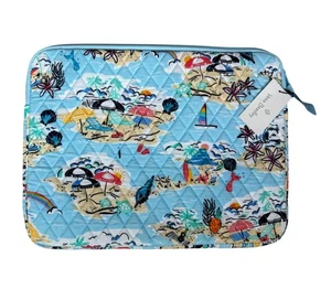 Vera Bradley Nueva Funda para Computadora Portátil Tela Cremallera Estuche Playa Tesoros - Imagen 1 de 11