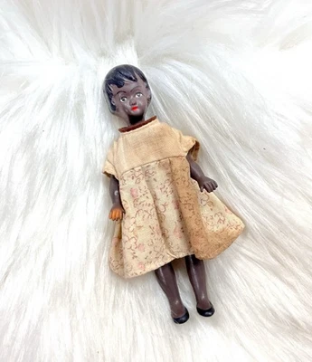 Vintage 1977 African American Black Mini Doll  - Image 1 of 4