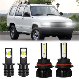 For Isuzu Trooper 1994-2002 4X 6500K LED Headlight Hi/Lo Beam + Fog Light Bulbs - Picture 1 of 16