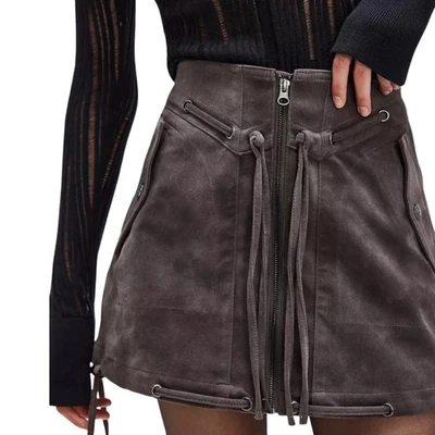 Minifalda Free People Sierra | Gris oscuro | Talla 6 | Nueva sin etiquetas | We The Free Foto 1 de 4