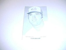 1972 Montreal Expos Tom Walker Baseball Team Issue Postcard