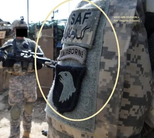 AFGHANISTAN JOINT TASK FORCE JTF vêlkrö 3-INSIGNIA 101st AIRBONE DIVISION + ISAF - Picture 1 of 1