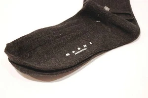 MARNI KIDS Ribbed DARK GREY Long SOCKS Logo ( 12 ) - Picture 1 of 2