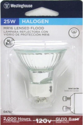 Westinghouse 04787 25W MR16 Flood Mini Reflector GU10 UV SAFE Dimmable FREE SHIP - Image 1 of 2
