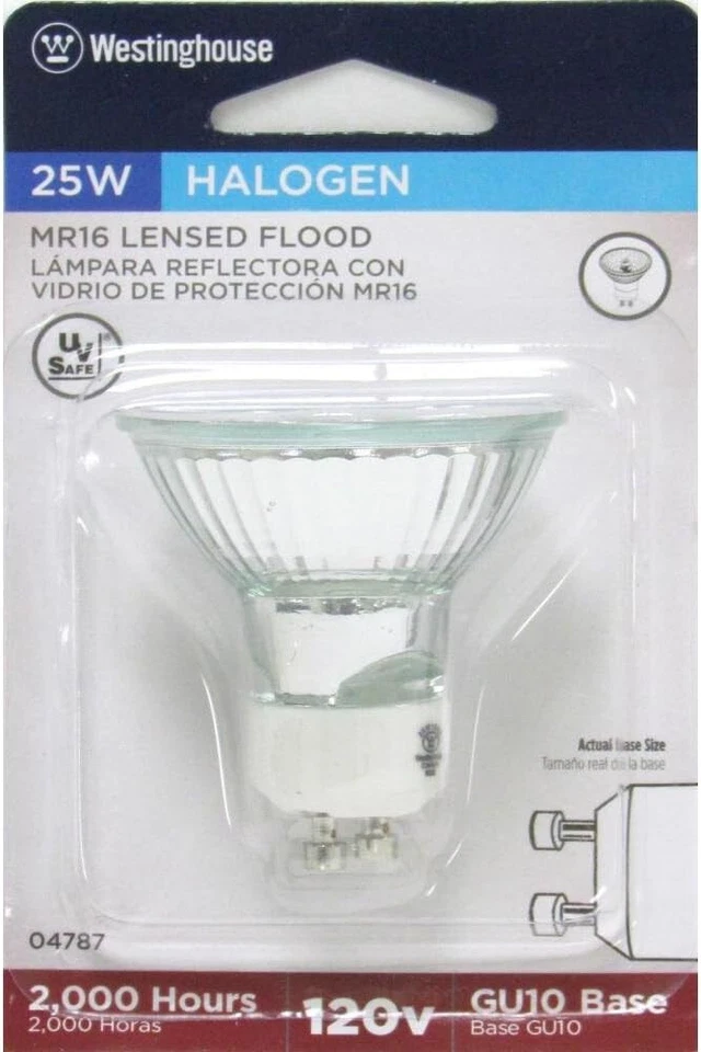 Westinghouse 04787 25W MR16 Flood Mini Reflector GU10 UV SAFE Dimmable FREE SHIP - Image 1 of 2