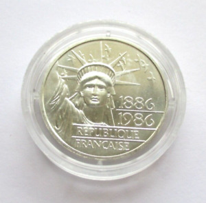 1886-1986 100 FRANC FRENCH SILVER COIN FEATURING THE STATUE OF LIBERTY