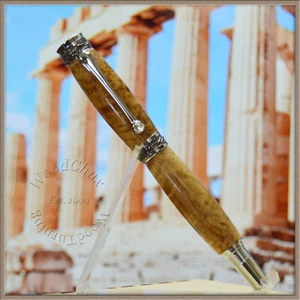 Pen HandMade Writing Ball Point Fountain Black Ash Burl Wood Pens VIDEO 1554 - Picture 1 of 11