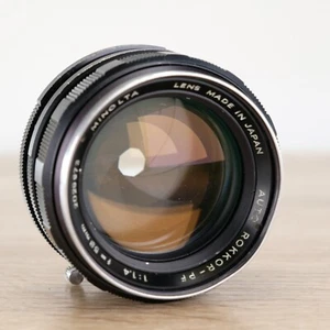 Obiettivo Minolta Rokkor-PF 50mm f/1.4 "AR II" SR-Mount Vintage Prime Testato Funzionante - Foto 1 di 10