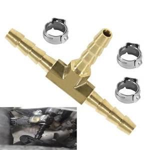 Fuel Injector Return Line T Fitting Brass For Ford 6.7L Powerstroke Diesel 11-20 - Bild 1 von 10