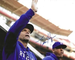 Autographed TIM HYERS 8X10 Texas Rangers Photo - COA - Picture 1 of 1