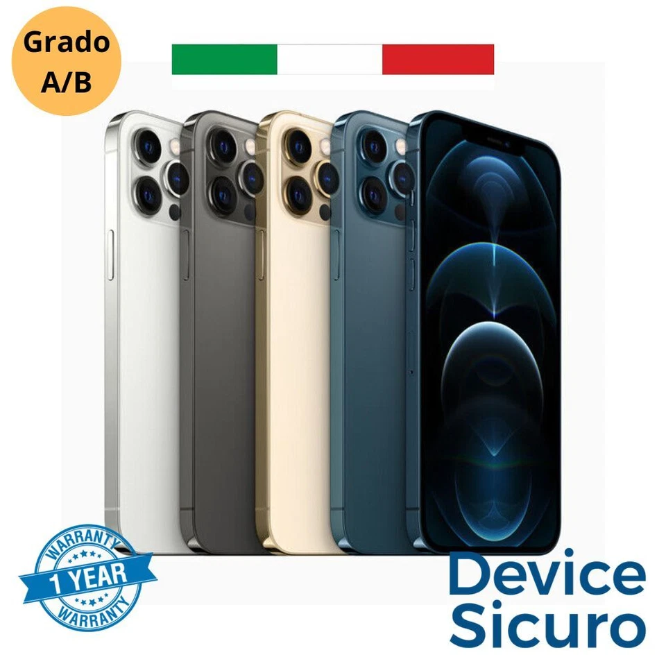 Apple iphone 12 Pro 128 256 gb gray blu bia GARANZIA MOLTO BUONO RICONDIZIONATO - Immagine 1 di 1
