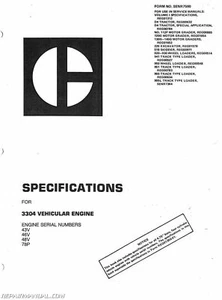 Caterpillar D4D Crawler Service Manual - Picture 1 of 1