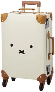 Miffy face design Suitcase trunk carry white HAPITAS Japan limited new - Picture 1 of 24