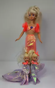 Bambole Barbie Vintage 1993 Mattel Sirena Skipper & The Sea Twins #10506 - Foto 1 di 11