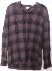 Baldwin Kansas City Brown Plaid Button Up Long Sleeve flannel Shirt Men's S - Picture 1 of 8