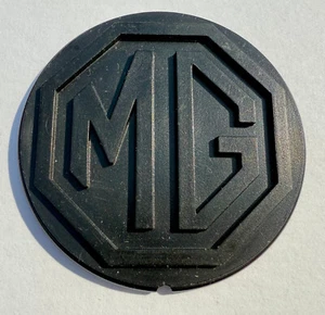MGB BADGE Black HORN BADGE - Steering Wheel Center - Emblem  - `75 - `80 - Picture 1 of 2