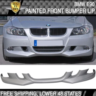 Fit 05-08 E90 3-Serie AC Style Front Bumper Lip Painted Titanium Silver Metallic - Изображение 1 из 4