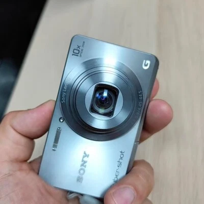 Sony Cyber-shot DSC-W690 16.1MP CCD Vintage Digital Camera - 100% Working-Silver - Image 1 of 4