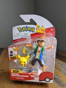 NUEVO ✹ Figura característica Ash & Pikachu lista para la batalla ✹ JUGUETE POKEMON 4.5" ✹ NINTENDO - Imagen 1 de 7