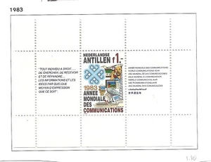 99c Starts - NETHERLANDS ANTILLES World Communications Year Scott 492a S/S MH - Picture 1 of 1