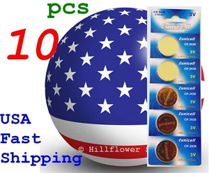 10 Stück CR2430 2430 TT LM2430 BR2430 Card 3V Lithium Batterie - Bild 1 von 6