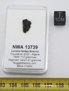 Météorite Lunaire NWA 13739 - Feld Breccia ( Algérie - 0.41 gramme - 004 ** ) - Foto 1 di 9