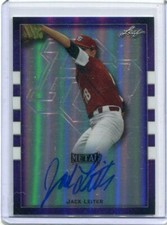 2018 Leaf Perfect Game All-American Metal Purple Jack Leiter Auto 4/25