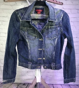Gadzooks Cropped Distressed Denim Jacket Vintage Rock N Roll Women Medium - Picture 1 of 9