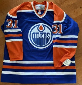 Grant Fuhr #31 Edmonton Oilers Autographed CCM Jersey-Vintage Hockey XL - Picture 1 of 7