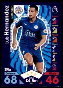 Match Attax 2016-2017 Luis Hernandez Leicester City Base card No. 133 - Picture 1 of 2