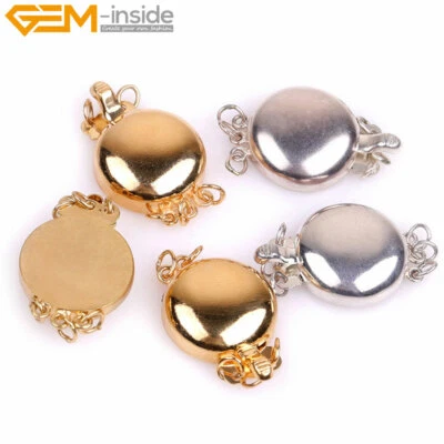 13mm 14K Gold Filled 3 Strand Clasps For Necklace Bracelet For Jewelry Making - Image 1 of 4