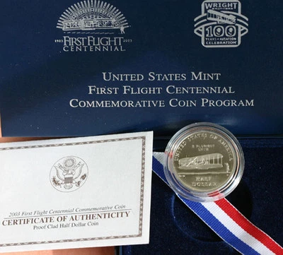 2003 First Flight Centennial Proof Clad Half Dollar Commemorative Coin Complete - Image 1 of 3