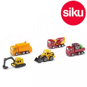 Siku NO.6283 1:87 Scala Set Regalo - 5 Camion Escavatore Loader Dicast Modello - Foto 1 di 1
