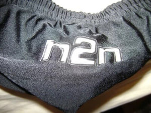 A RARE NEW, SEXY N2N SWIM BIKINI IN BLACK, SIZE MED., UNLINED, N2N LOGO ON POUCH - Picture 1 of 7