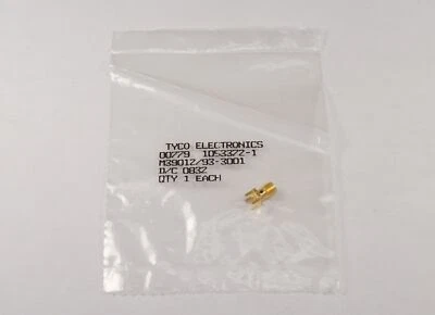 M39012/93-3001 Tyco SMA Female Connector Vertical Receptacle Gold TH PCB - Image 1 of 3