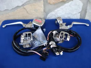HANDLEBAR CONTROL KIT WITH CHROME SWITCHES FOR YOUR HARLEY 1996-2006 - Picture 1 of 4